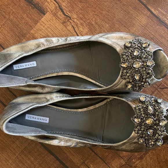 Vera Wang Lanelle Silver Jewel Comfortable Flats - Picture 2 of 8